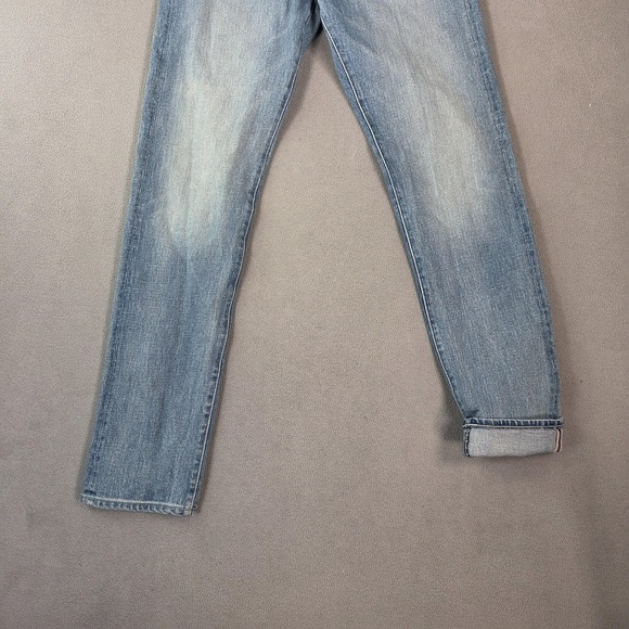 Hiroshi Kato Jeans Mens Selvedge Light Wash Blue Pen Slim Stretch Fits 30x33 - Picture 9 of 15